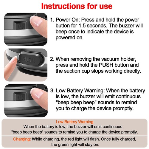 Electric Vacuum Magnetic Suction Cup Car Phone Holder Stand Mount 360° Rotation - Picture 3 of 13