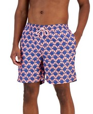 CLUB ROOM Men's Turtle Pond Quick Dry Swim Trunks Blue/ Pink PICK SIZE