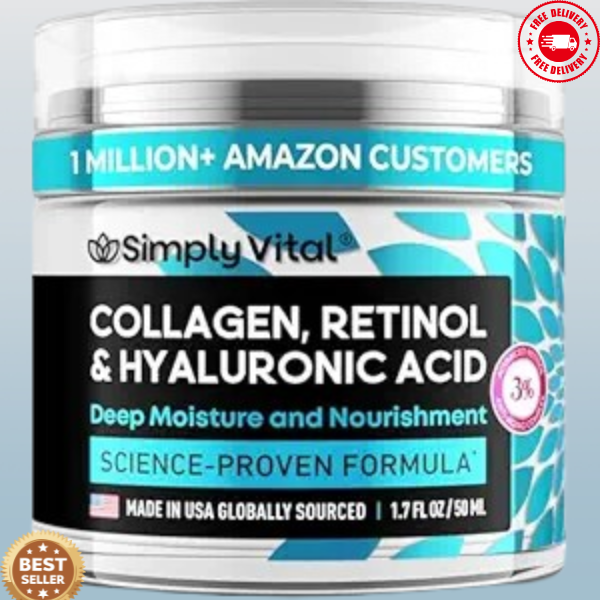 SimplyVital Anti-Aging Collagen Retinol Hyaluronic Acid Face Cream