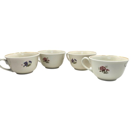 Zeh Scherzer Bavaria 60 Jahre Floral Tea Set Teapot 4 Cups Vintage Porcelain - Picture 6 of 23