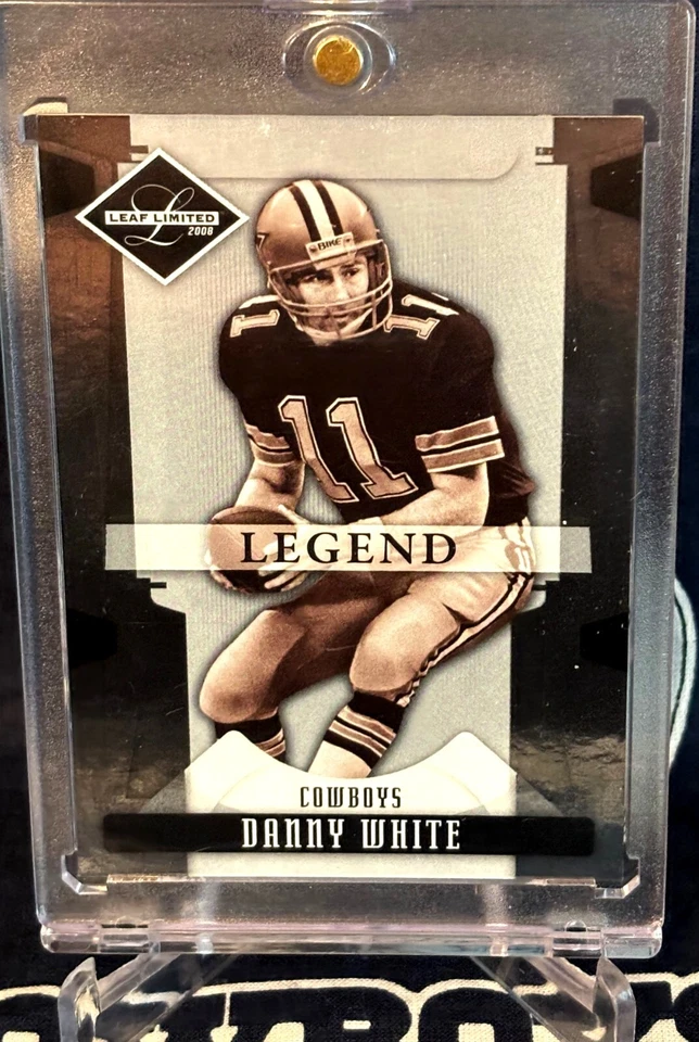 2008 Leaf Limited LEGENDS Silver Foil Dallas Cowboys DANNY WHITE Insert #D /499 - Image 3 of 4