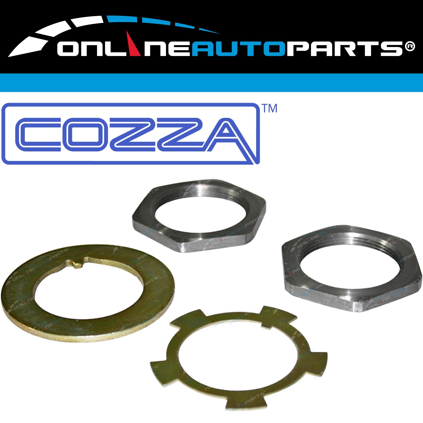 Front Hub Axle Lock Nut + Washer Set for Landcruiser HDJ80R 80 Series