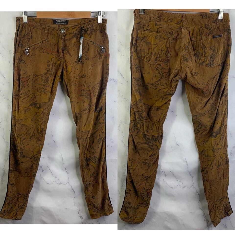 Army Maison Scotch Y2k Pants Brown Corduroy Womens Sz 25 Low Rise Les Hilton - Image 3 of 4