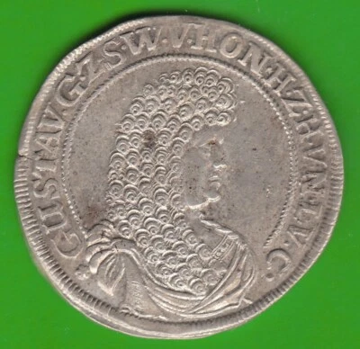 Münze Silber Sayn-Wittgenstein-Hohenstein 2/3 Taler 1676 knapp vz nswleipzig - Bild 1 von 3
