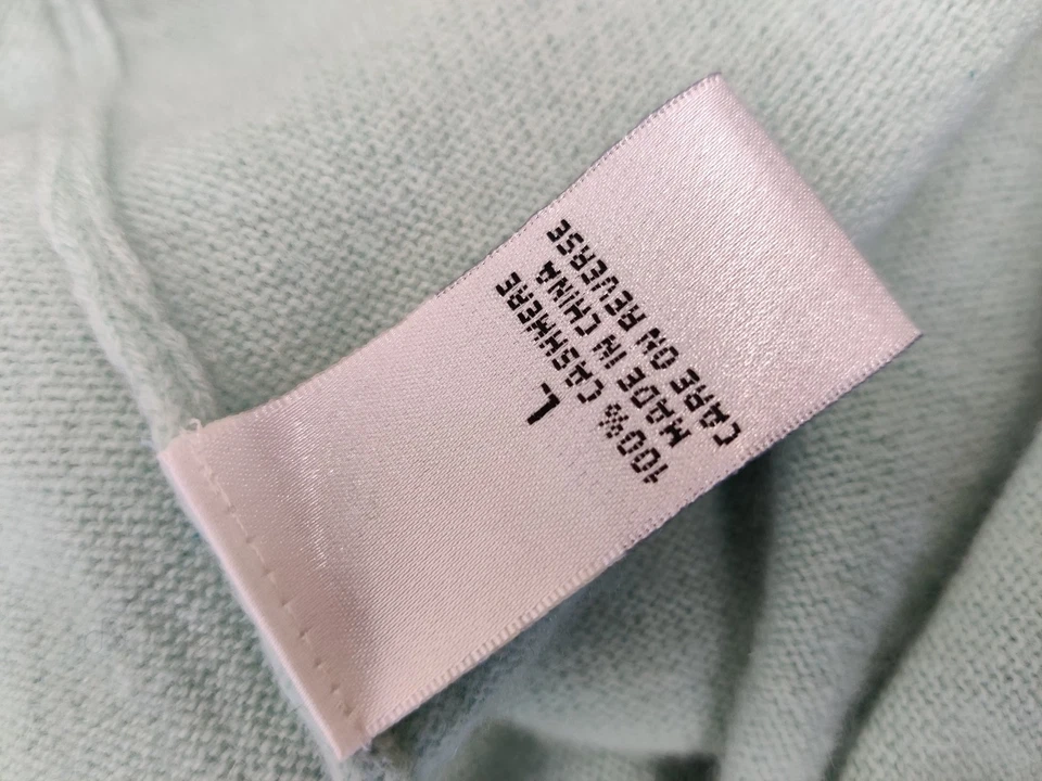 DEANE & WHITE PEQUEÑO JERSEY VERDE MENTA CACHEMIR PURO CREW INFORMAL MUJER Foto 4 de 4