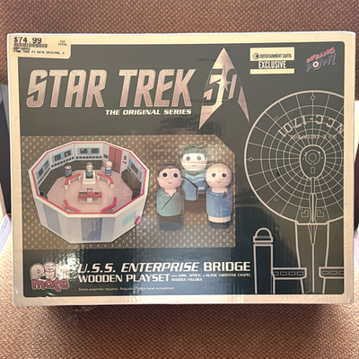 その他 Seven Stars 50th Anniversary Edition Star Trek USS Enterprise Bridge Wooden Playset 50th Anniversary
