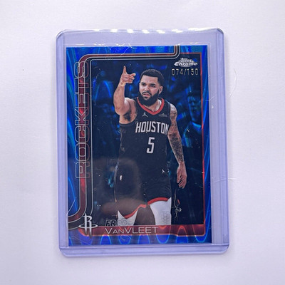 2025-26 Topps Chrome Update - Fred VanVleet Blue RayWave Refractor /150 Rockets