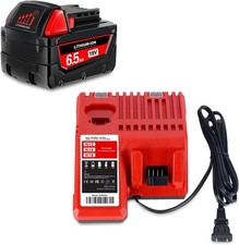 NEW 6.5AH For Milwaukee M18 18V Lithium Extended Capacity Battery and Charger