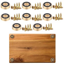 8 Pcs Brass Cutting Board Feet with Nonslip Pads Board Feet Legs with Silicon...