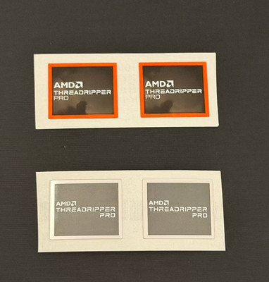 Threadripper Pro Sticker 2 Pcs AMD Threadripper PRO Desktop /Laptop Badge Sticker Label 19mm x ...