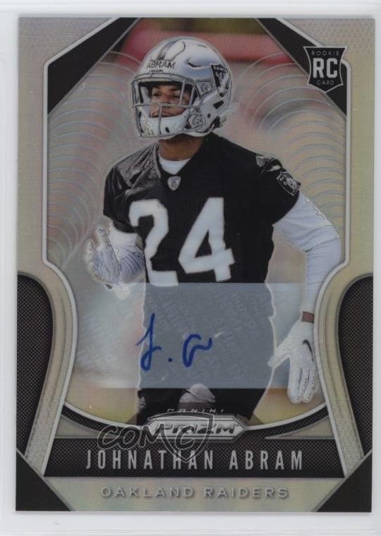2019 Panini Prizm Rookies Silver Prizm Auto Johnathan Abram #319 Auto 1nn4