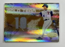 2005 Donruss Leaf Certified Michael Young Gold Team Relic 168/250 AR142