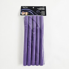 Salon Care Set of 10 Soft Rollers Purple 10 x 13/16 NWT