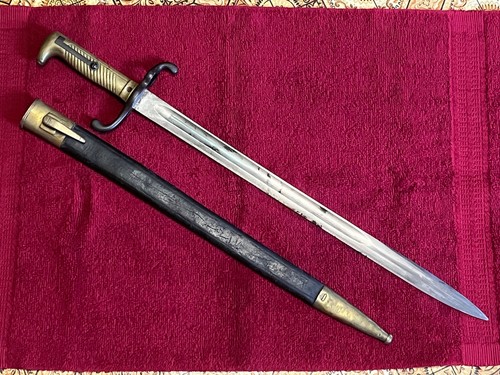 WWI GERMAN S1871 MAUSER BAYONET WITH SCABBARD
