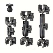 Motorcycle Handlebar Double Clamp Camera Mount for GoPro Insta360 DJI