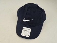 Nike Childs 2T-4T Club Cap Adjustable Hat Black W/White Embroidered Swoosh NWT