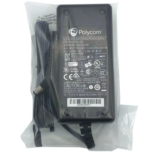 NEW Genuine Polycom 48V AC Power Adapter for VVX500 VVX411 VVX410 VVX311 VVX310