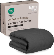 Lightweight Queen Cooling Comforter - Hypoallergenic Bamboo Duvet Insert