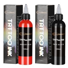 120ml red/black Tattoo Ink Pigment with box BodyArt Beauty Paints Semi-permanent