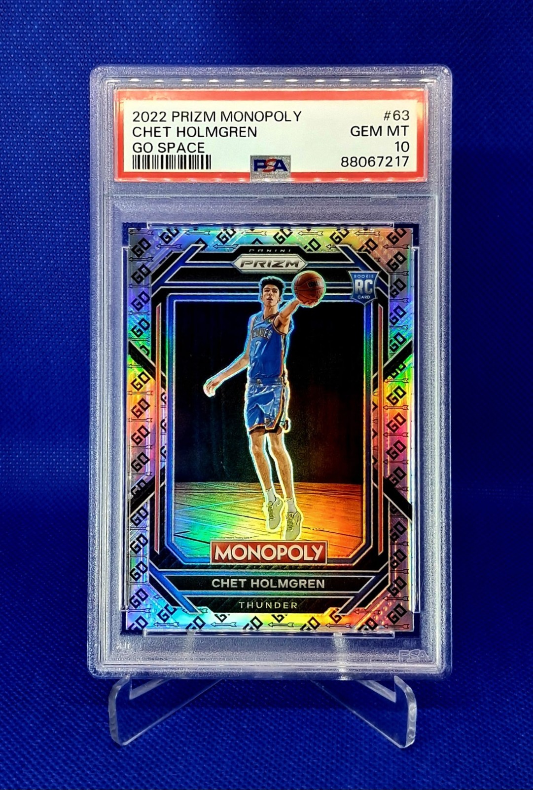💎 PSA 10 2022-23 Panini Prizm Monopoly Chet Holmgren GO Space Prizm Rookie RC