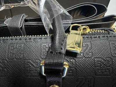 Nike Air Jordan Jumpman Monogram Mini Duffle Bag 3L Black Gold