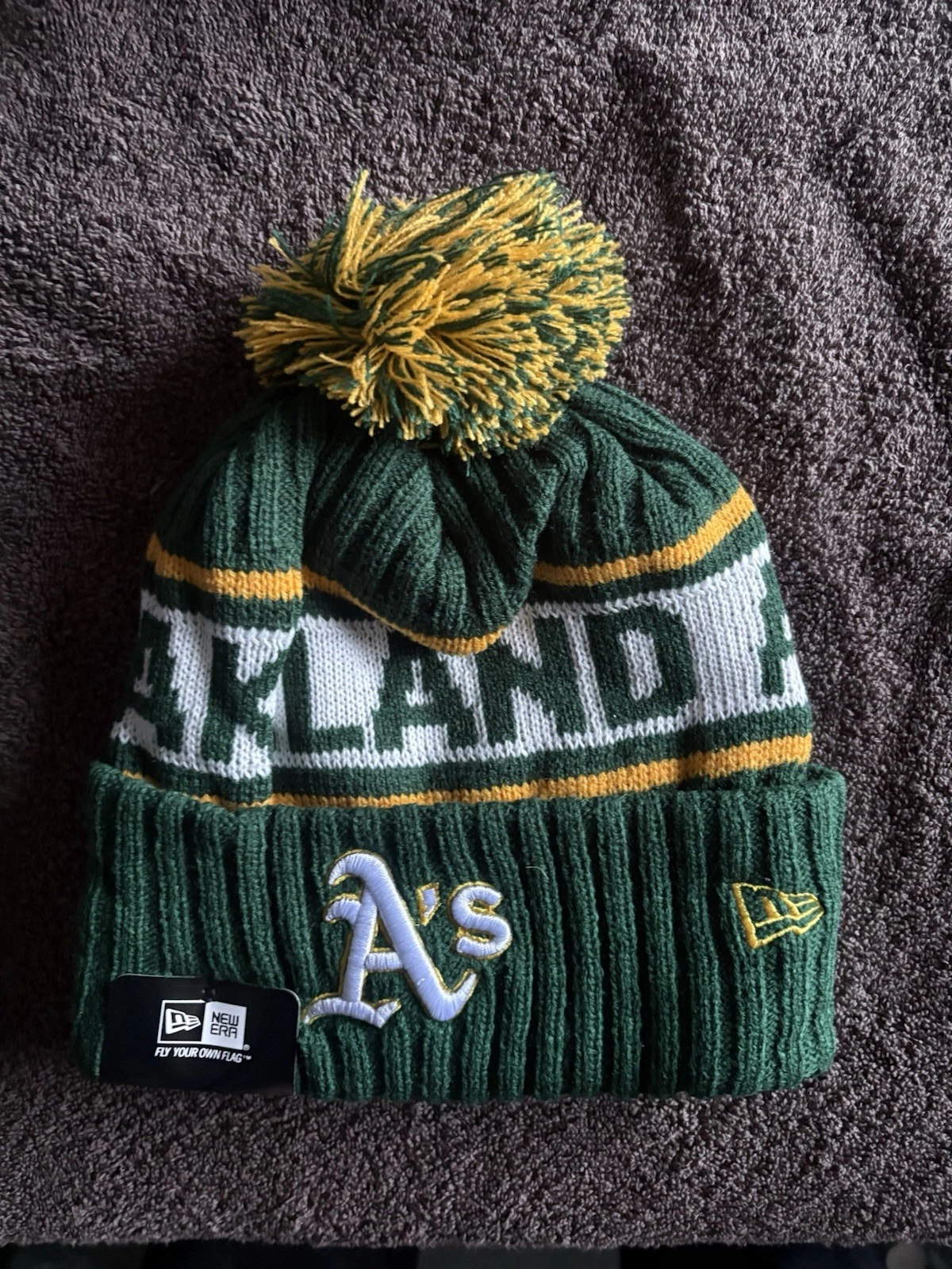 Oakland Athletics MLB Bobble Beanie Multi Colour With Tags on