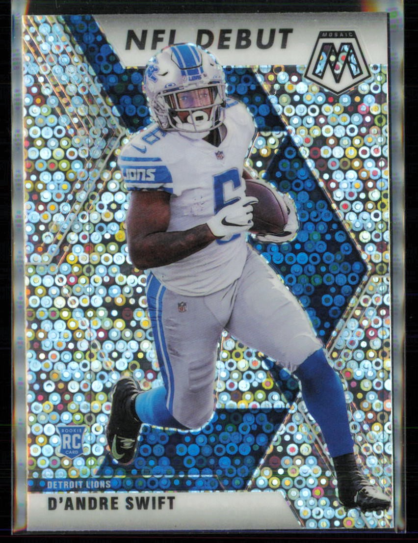 2020 Panini Mosaic D'Andre Swift No Huddle Prizm Silver #274