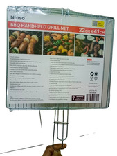 Rete Barbecue Portatile in Acciaio Inox 22x41cm - Cestello Cottura da Esterno con Han