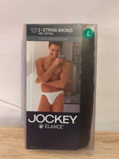 Vintage 2003 Jockey Elance 2 Black String Bikinis NIP
