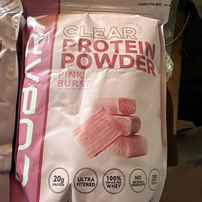 2 Pack Cubara Clear Protein Powder - 100% Grass-Fed Whey Pink Burst 19.8oz Each