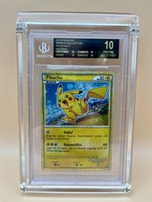 [Pokemon BGS 10 Black Label] 2010 Pikachu World Promo German + Acrylic Case