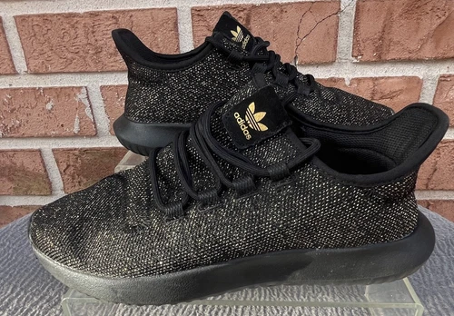 Sneaker da ginnastica uomo Adidas Tubular nere e oro scintillanti taglia 5