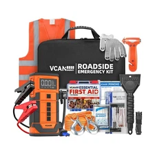 Jump Starter with Air Compressor, VCANENERGY Roadside Emergency Car Kit with ...