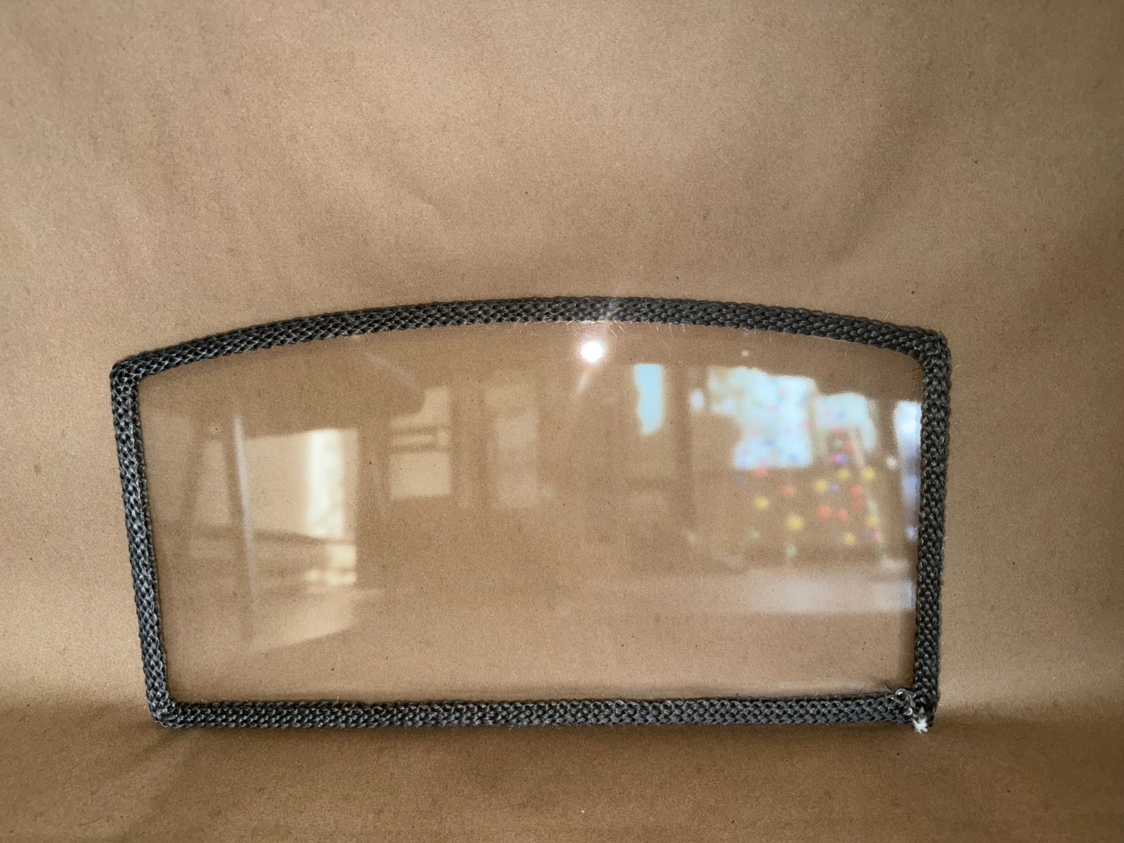 Drolet Eldorado stove door glass #SE08537-10 arched top