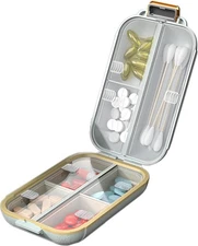 Pill Organizer Box,Travel Portable Pill Case, Pill Box Dispenser,Essentials Supp