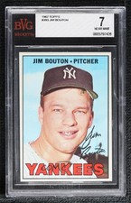 1967 Topps Jim Bouton #393 BVG 7 2jq