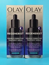 Lot Of 2 Olay Regenerist Anti-Aging Night Serum, Hydrating Wrinkle Treatment