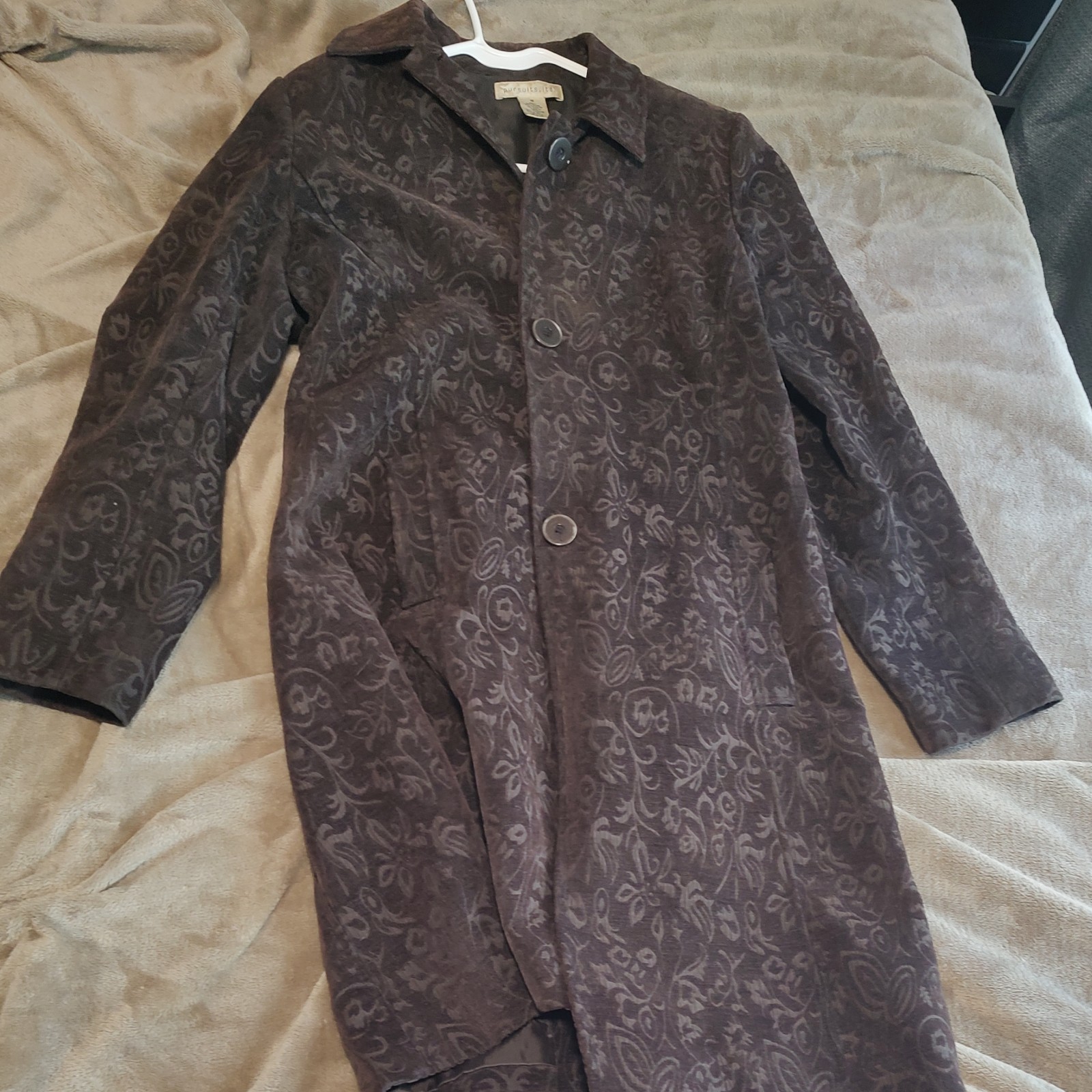 Women's 10 Floral Trench Coat Good Condition