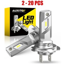 LED H7 Headlight Bulb High 80W Low Bright Beam Super 6500K White AUXITO 2-20PCS