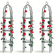3 X 1.9m Outdoor Garden Metal Obelisk Climbing Plant Support Frame Trellis New
