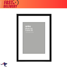 A2 Box Mat A3 Frame Black/White/Wood Photo Picture Frame Art Work Display Frame*