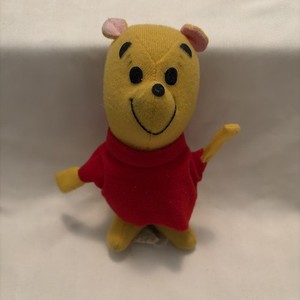 Vintage 1960s Walt Disney 6”H Winnie The Pooh Plush Stuffed Disneyland