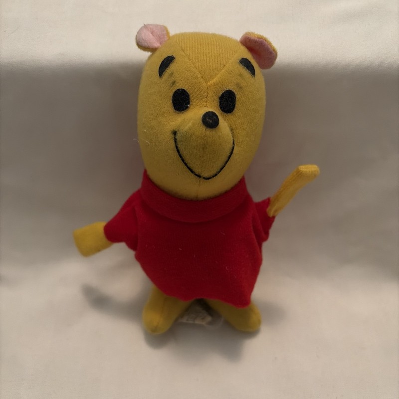 Vintage 1960s Walt Disney 6”H Winnie The Pooh Plush Stuffed Disneyland
