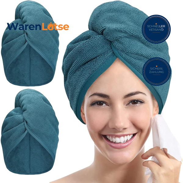 Mikrofaser Handtuch Haarturban 2 StüCk Schnell SaugfäHig Schnelltrocknend-image