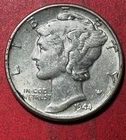 1944 US Mercury SILVER Dime "Philadelphia" Mint! Choice XF! WW2! Old US Coin