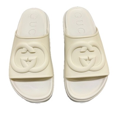 Gucci Plateau Pantoletten Sandalen - Interlocking G Style No 692845 Größe EU 38 / UK 5