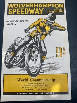 1967 World Championship at Wolverhampton  Speedway programme. - Image 1 of 2