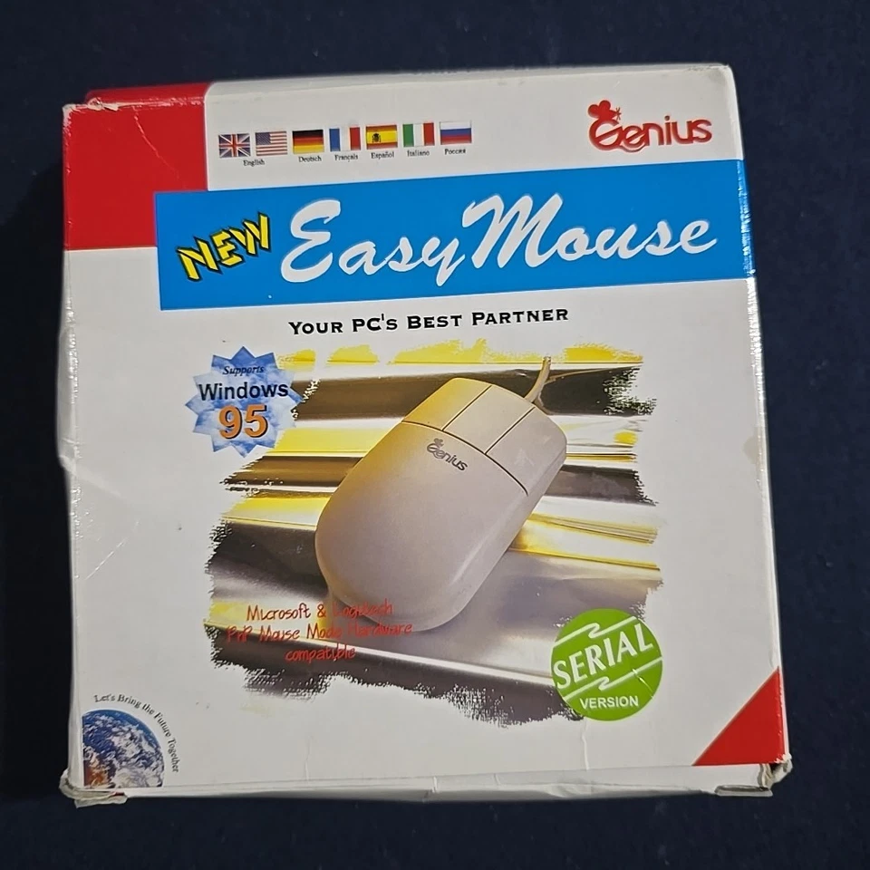 Vintage Windows 95 Easy Mouse With Original Box Serial By Genius - Image 3 of 4