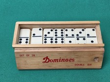 Full Set of Double Six Dominoes in Wooden Box