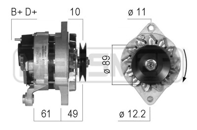 ERA-MESSMER Lichtmaschine 14V Für Iveco Daily, Fiat Ducato, Citroen C25